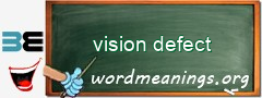 WordMeaning blackboard for vision defect